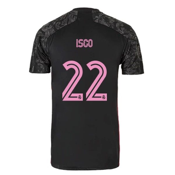 Trikot Real Madrid Ausweich NO.22 Isco 2020-21 Schwarz Fussballtrikots Günstig